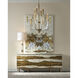 Acrylic Acrylic And Brass Chandelier Ceiling Light